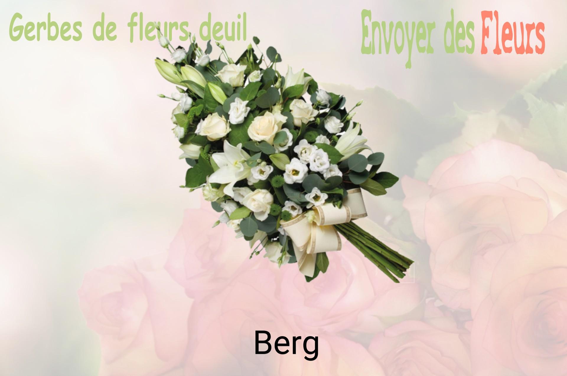 Gerbe de fleurs de deuil livrée à Berg